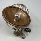 Antique Copper Chrome Electric Space Radiant Heater Vintage Lamp Art Deco Works 