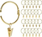 24 Pack 2 Inches Openable Curtain Rings With Clips Drapery Metal Clip Iron Drape