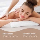 Forpro Waterproof Massage Table Cover Set   Fitted Sheet   Face Rest  Natural