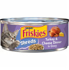 Case Of 144 -purina Friskies Shreds Turkey   Cheese Dinner In Gravy Wet Cat Food