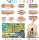 Wooden Train Track Set 52pcs bonus Railroad Map compatible W  Thomas brio Tracks