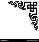 Intricate Swirl Corner Pattern Home Decor Reusable Stencil - Stencilair