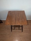 Antique Victorian Spindle Style Oak Accent Side Table 