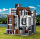 Modern Cubist Villa 3-story Modular Building Blocks Set   3 623 Pieces   Gj-mcv