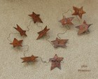 Rusty Star Garland With 2-1 8  Stars - Great For Crafting