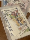 Vintage Worldwide Stamps Lot Collection Wax Sleeves Bolivia Us Croatia   More
