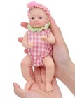 Silicone Baby Doll  8 Inch Full Body Platinum Silicone Reborn Baby Doll Pink