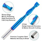 10x Spiral Router Bits Up Cut 1 8   Shank 2flute Carbide Cnc Cutter End Mill Bit