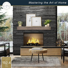 60-inch Mantel  Master   Co Antique Natural Finsh Solid Wood Floating Fireplace 