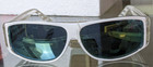 Vintage 80s Cool-ray  Wrap Sunglasses Stripes Clear Retro Deadstock Nos Nwt New