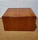 Vintage Antique Oak 4 Drawer Dovetailed Card Catalog Index File Counter Cabinet