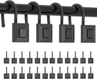 Shower Curtain Decorative Hooks  Set Of 12 Shower Curtain Rod Rings For Bathr   