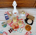 Vintage Lot Of Avon Products Cologne Sachet Powder Lipsticks Angel Pin 1960s 70s