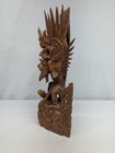 Handmade Vishnu On Garuda Wood Carving Sculpture Hindu 12 Inches Tall 