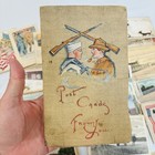 Lot Of Antique Wwi Era Postcard Collection   Folder Us Army Military Used Unused