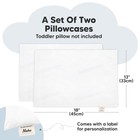 Keababies Toddler Pillowcase 13x18 2-pack Organic Cotton Toddler Pillowcase For