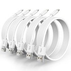 5 Pack 10ft  apple Mfi Certified  Iphone Charger Long Lightning Cable Fast 