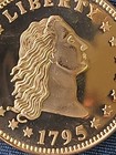 1 Oz   999 Copper Round 1795 Flowing Hair Dollar   in Capsule  