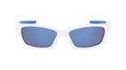 New Kids Nike Dz7379 100 White Jolt M Sunglasses With Blue Mirror Lenses