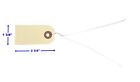 100 Pcs- 2 3 4  X 1 3 8  Size 1 Manila Inventory Pre-wired Price Tags With Wire