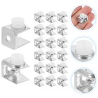  20 Pcs Glass Shelf Display Holder Bracket Clamp Indoors Small Clips For Hanging