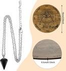 2 Piece Wood Pendulum Board And Crystal Necklace Set For Beginners Witchcraft