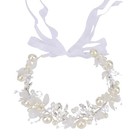 Flower Girl First Communion Rhinestone Pearl Tiara Headband Silver Wedding Prom