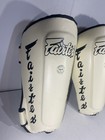 Fairtex Sp7 Twisted Shin Pads Guards White Muay Thai Kick Boxing Mma K1 - Xl
