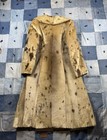 Vintage Seal Fur Spotted Pattern Fur Hide Leather Long Coat  read Description 