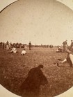 Early Kodak  2 Round Photo Photographer Shadow At 1880 s College Football Game