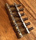 6 Genuine Fender Relic Stratocaster Guitar Bridge Saddles Strat Aged W  Screws