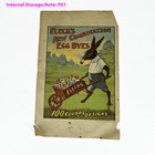 Vtg 1900s Fleck s Egg Dyes Advertising Print Bunny Rabbit Wheelbarrow
