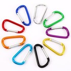 30 Pack Aluminum Carabiner D Shape Spring Clip Snap Key Hook Keychain Buckle