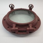 Vintage Brass Painted Red Porthole Working 13  Maritime Nautical Ship Salvage