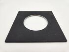 Vintage Sinar 74 5mm Hole Diameter 5 5x5 5  5 1 2  139mm Square Metal Lens Board