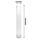 Clear 2 Round 40  Cylinder Glass Flower Vases Centerpieces Party Decorations