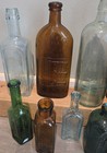 Vtg Antique Lot Of 11 Glass Bottle Apothecary Medical Maltine Chemists Moxie   