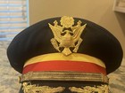 Vintage Us Army Field Grade Officers  Dress Blue   s Visor Cap Hat - 1950s Vietnam