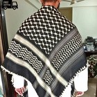 Cream Palestine Keffiyeh Scarf Arab Shemagh Tassel Cotton 48x48