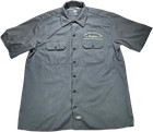 Dickies Flex Work Shirt Men s Dark Gray L Humm Kombucha Brewery Button Up