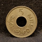1941 Palestine  british Mandate  5 Mils  George V  Key Date  Km-3  pa4 