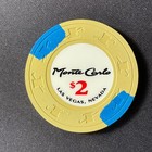 Monte Carlo Las Vegas Nevada  2 Casino Chip 2011 Obsolete Poker Room Drop Chip