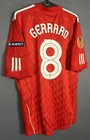Men s Fc Liverpool 2010 2011 Gerrard  8 Uefa Soccer Football Shirt Jersey Size L