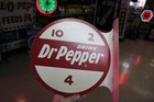 Rare 1950s Drink Dr Pepper 10 2 4 Painted Metal  2-sided Flange Dealer Sign Cola