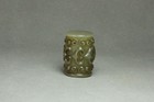 Chinese Antique Old Hetian Jade Hand-carved Ruyi Pattern Statues Pendant