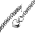 Fashion Women Girls 316l Stainless Steel Rolo Chain Necklace Bracelet Silver Set