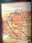 Pen And Ink Drawing On Paper  Framed  Artist Unknown  Study Of Despair