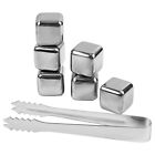Stainless Steel Stones 6pcs Reusable Ice Cooling Cubes For Whiskey Wine Drinks