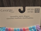 George Baby Reusable Swim Diaper With A Upf 50  Rating For 0-3 Month Old Babies 