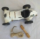 Vintage Roy Cox Thimble Drome Champion Tether Car 19 White blue W tether